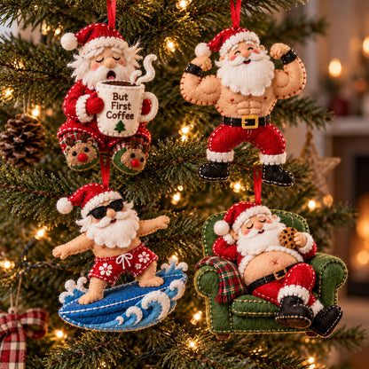 Funny Santa Felt Ornament Gift Set GFTOTP21842