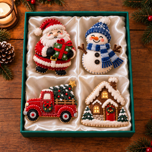 Classic Christmas Felt Ornament Gift Set GFTOTP21843
