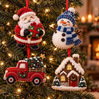 Classic Christmas Felt Ornament Gift Set GFTOTP21843