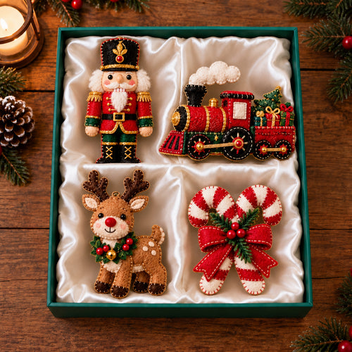 Classic Christmas Felt Ornament Gift Set GFTOTP21844
