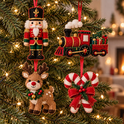Classic Christmas Felt Ornament Gift Set GFTOTP21844