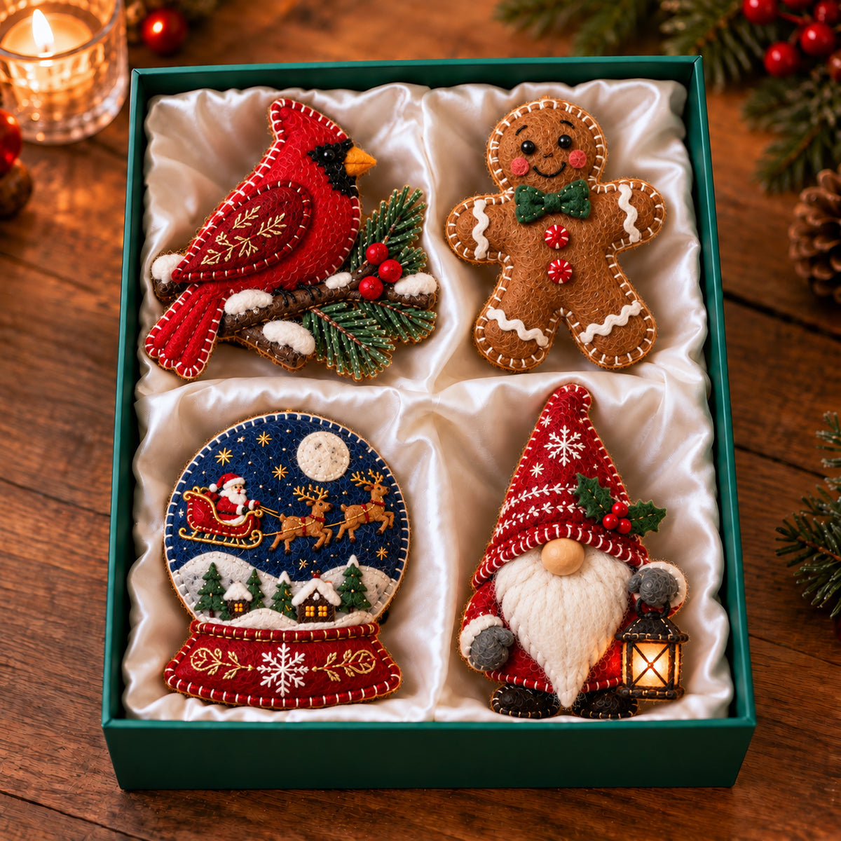 Classic Christmas Felt Ornament Gift Set GFTOTP21845