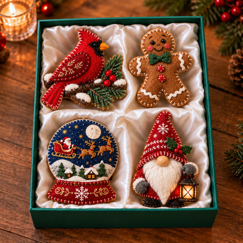 Classic Christmas Felt Ornament Gift Set GFTOTP21845
