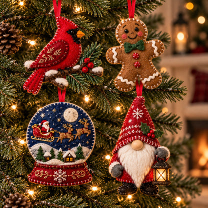 Classic Christmas Felt Ornament Gift Set GFTOTP21845