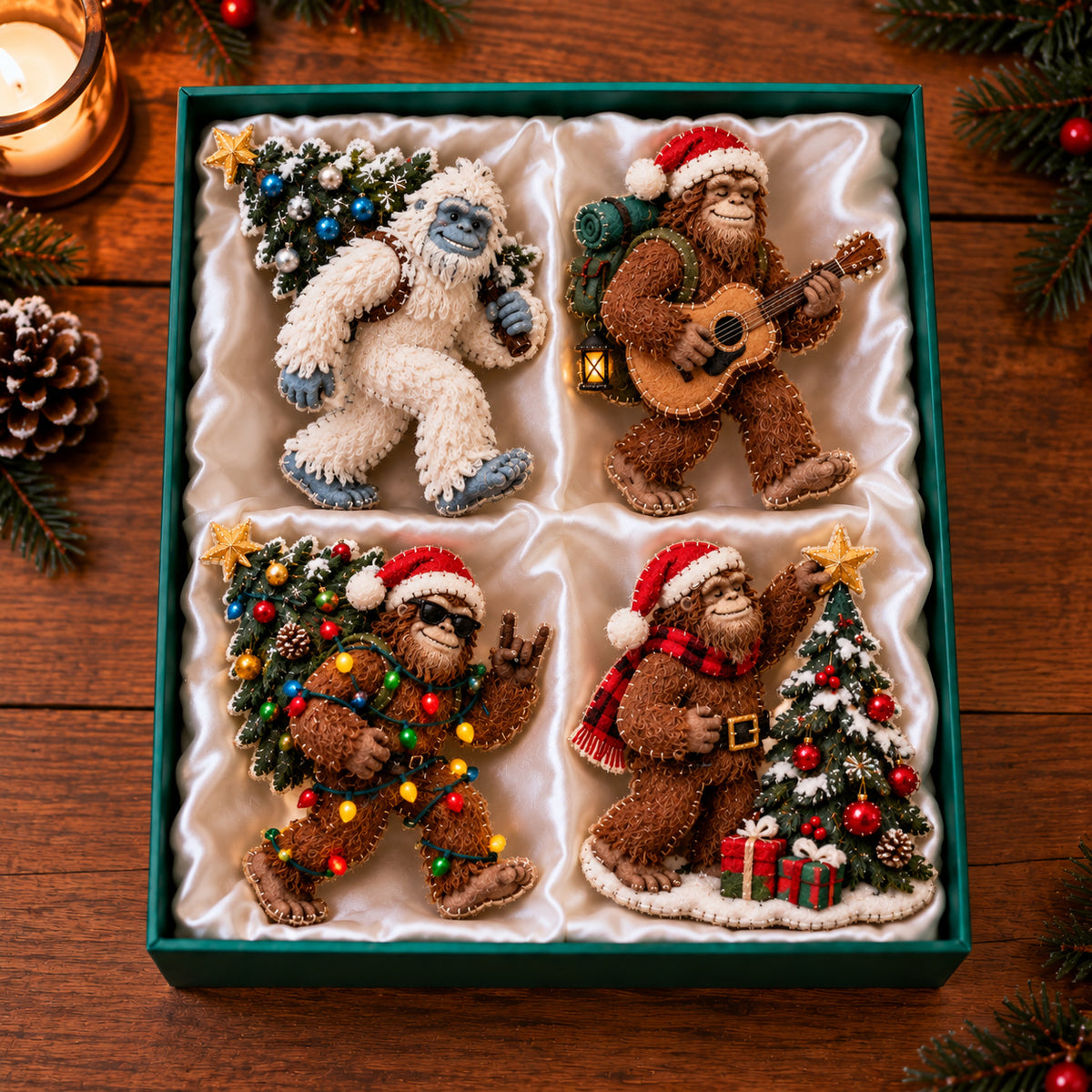 Festive Bigfoot Felt Ornament Gift Set GFTOTP21847