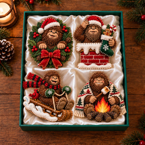 Festive Bigfoot Felt Ornament Gift Set GFTOTP21849