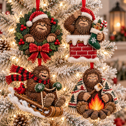 Festive Bigfoot Felt Ornament Gift Set GFTOTP21849