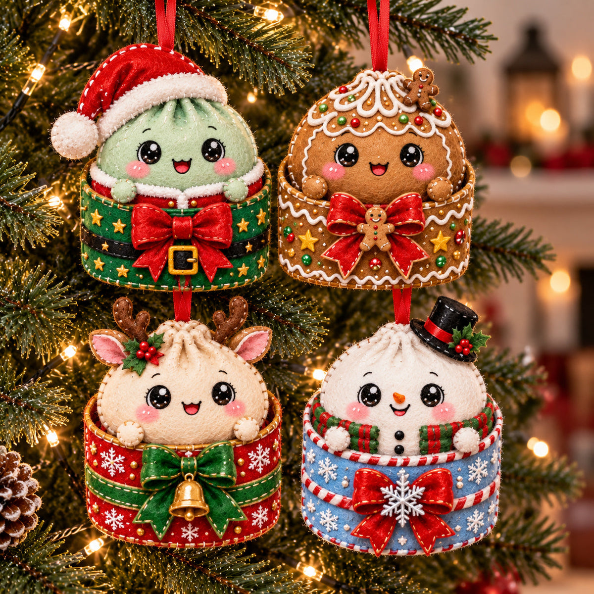 Christmas Dumpling Felt Ornament Gift Set GFTOTP21859