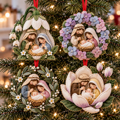 Floral Nativity Felt Ornament Gift Set GFTOTP21912