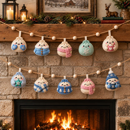 Winter Dumbling Custom Shape Quilted Garland GFTOTP21944