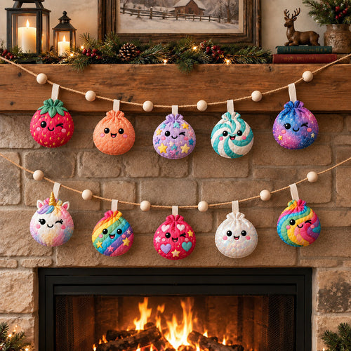 Kawaii Dumbling Custom Shape Quilted Garland GFTOTP21945