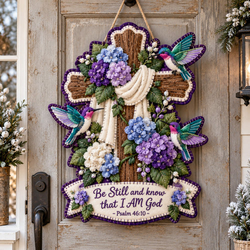 Be Still And Know Custom Shape Felt Door Hanger GFTOTP21987