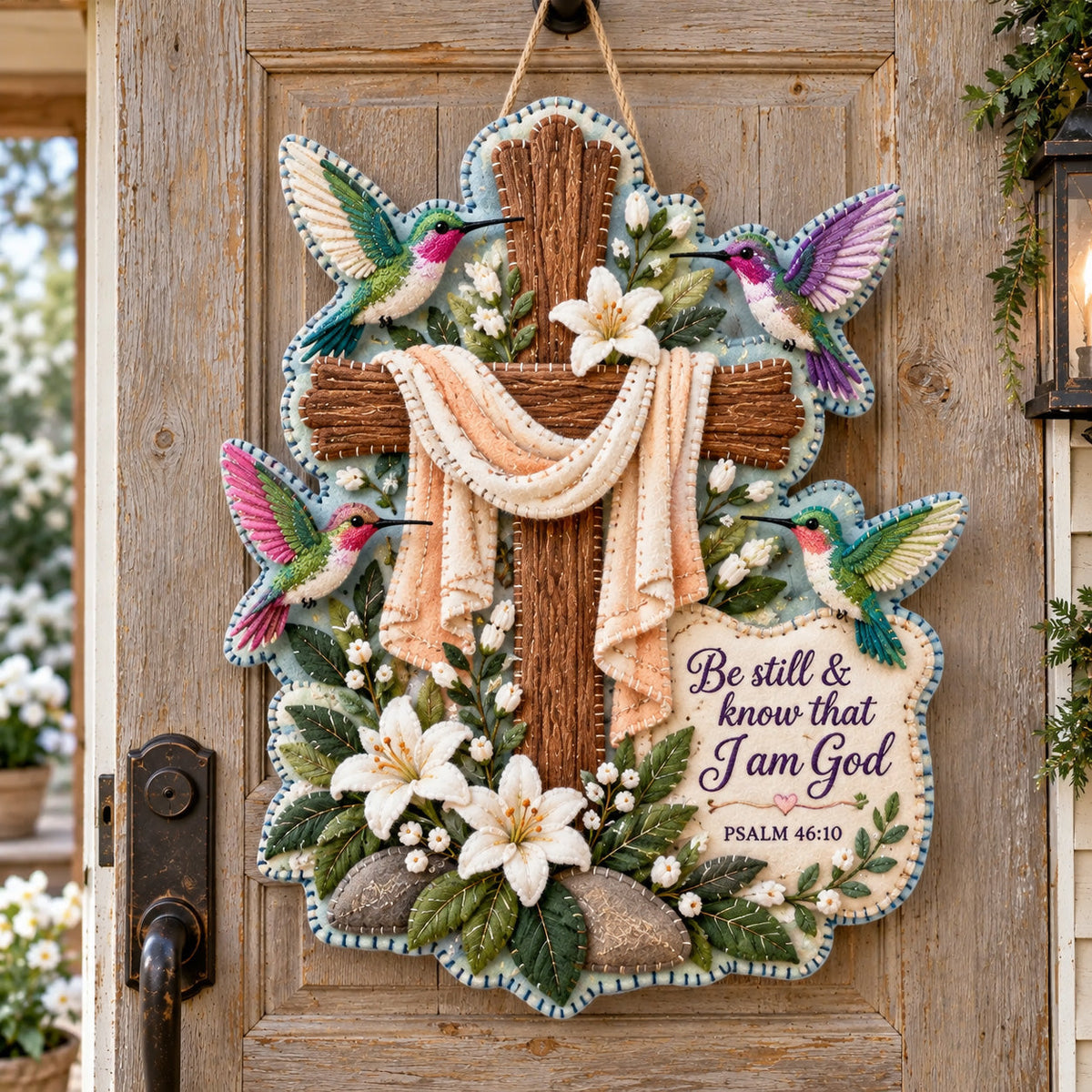 Be Still And Know Custom Shape Felt Door Hanger GFTOTP21988