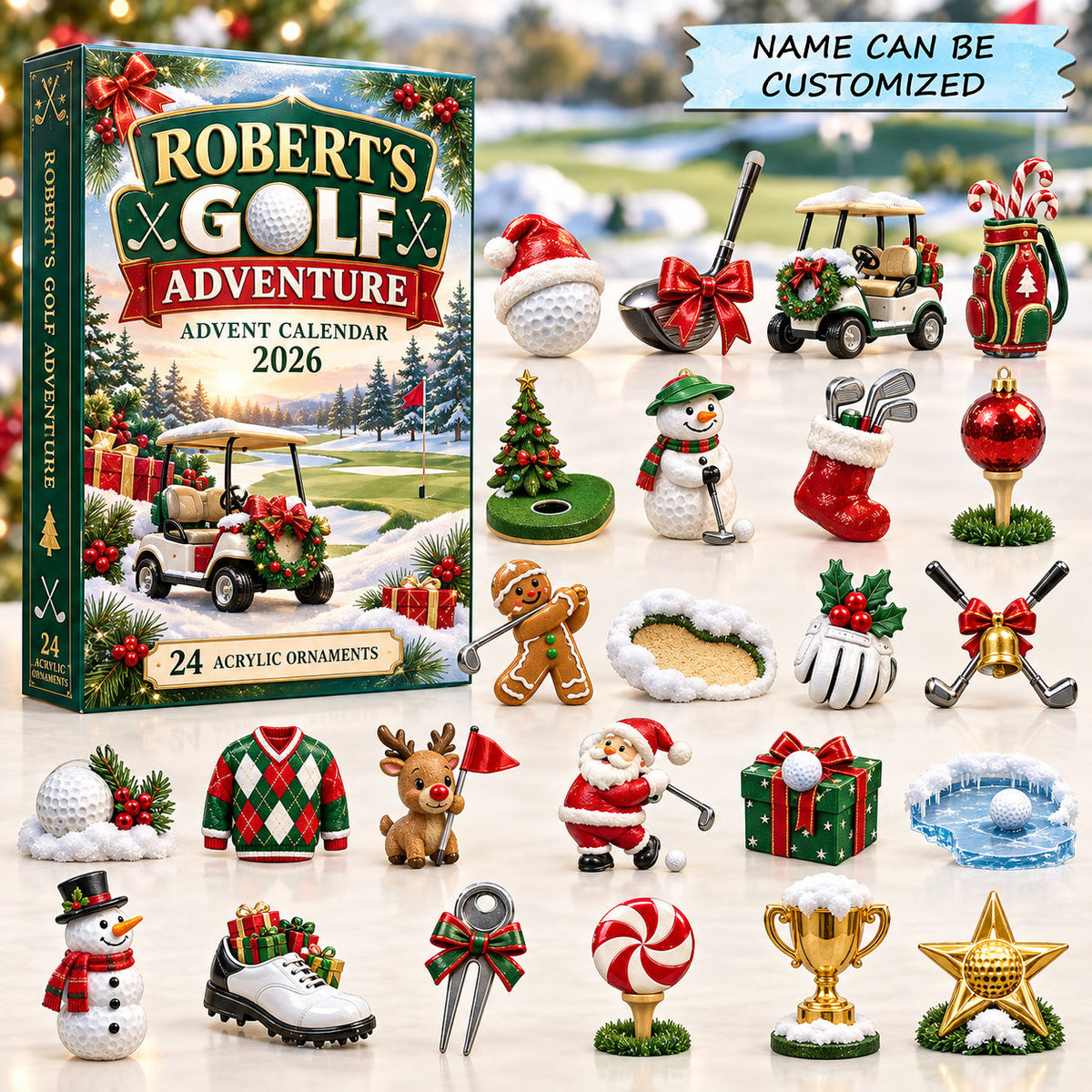 Personalized Golf Adventure Advent Calendar 2026 QTCUZ GFTOTP21999