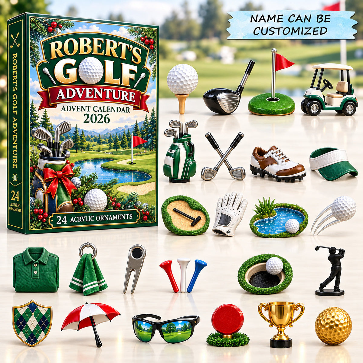 Personalized Golf Adventure Advent Calendar 2026 QTCUZ GFTOTP22000