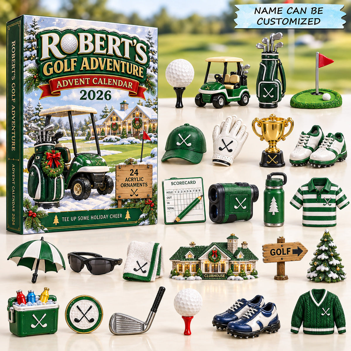 Personalized Golf Adventure Advent Calendar 2026 QTCUZ GFTOTP22002