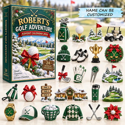Personalized Golf Adventure Advent Calendar 2026 QTCUZ GFTOTP22003