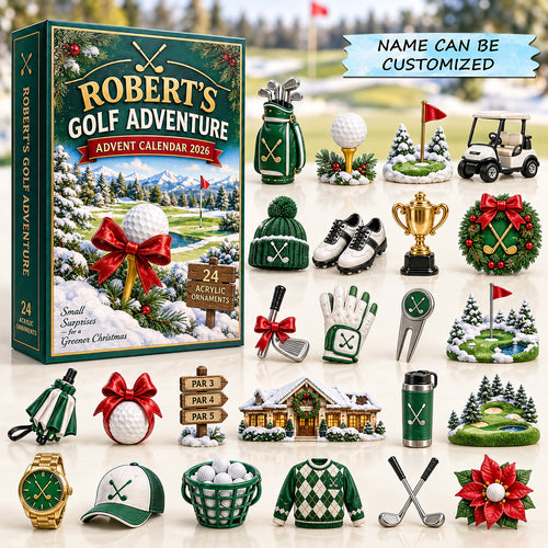 Personalized Golf Adventure Advent Calendar 2026 QTCUZ GFTOTP22003