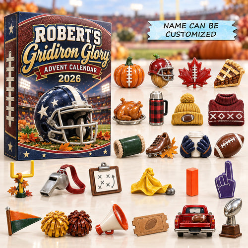 Personalized Gridiron Glory Advent Calendar 2026 QTCUZ GFTOTP22065
