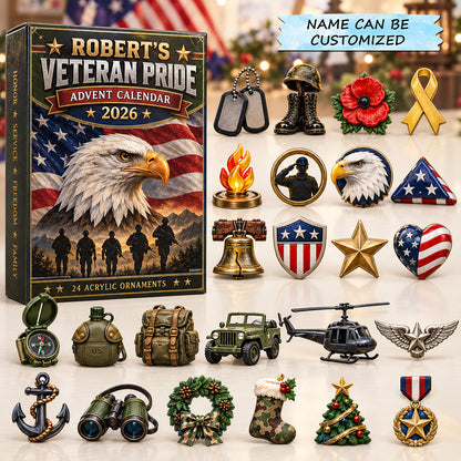 Personalized Veteran Pride Advent Calendar 2026 QTCUZ GFTOTP22066