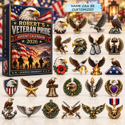 Personalized Veteran Pride Advent Calendar 2026 QTCUZ GFTOTP22067