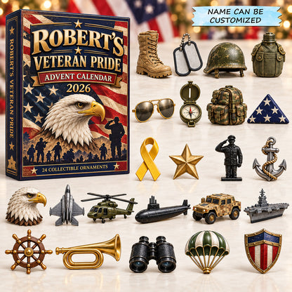 Personalized Veteran Pride Advent Calendar 2026 QTCUZ GFTOTP22068