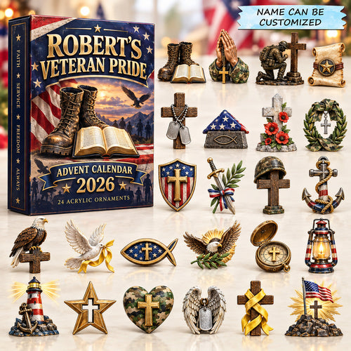 Personalized Veteran Pride Advent Calendar 2026 QTCUZ GFTOTP22069
