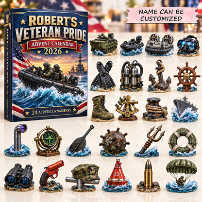 Personalized Veteran Pride Advent Calendar 2026 QTCUZ GFTOTP22070