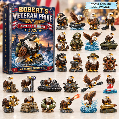 Personalized Veteran Pride Advent Calendar 2026 QTCUZ GFTOTP22071