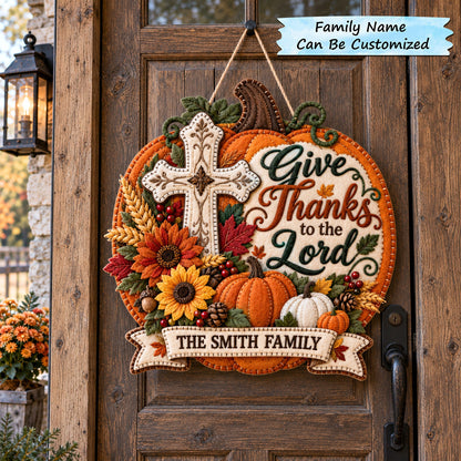Personalized Autumn Blessings Custom Shape Felt Door Hanger QTCUZ GFTOTP22074