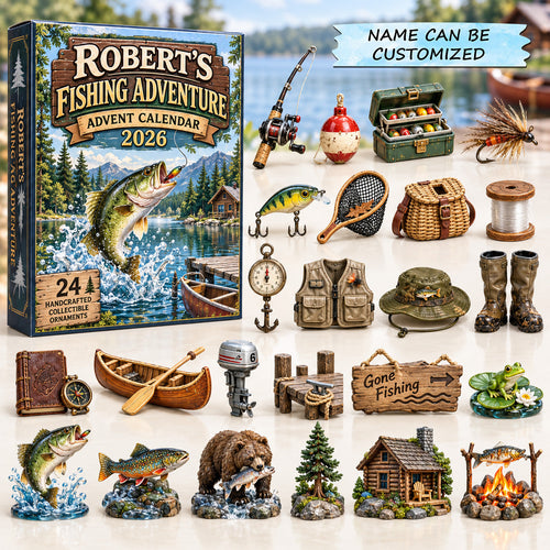 Personalized Fishing Adventure Advent Calendar 2026 QTCUZ GFTOTP22108