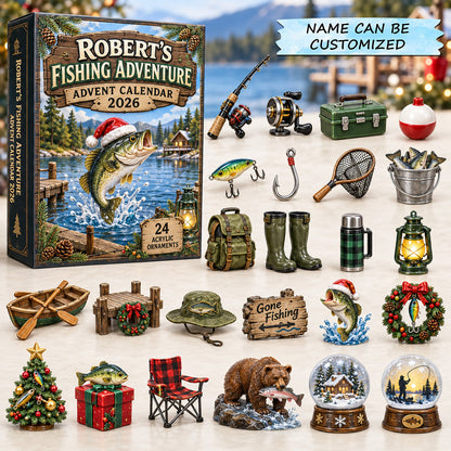 Personalized Fishing Adventure Advent Calendar 2026 QTCUZ GFTOTP22109