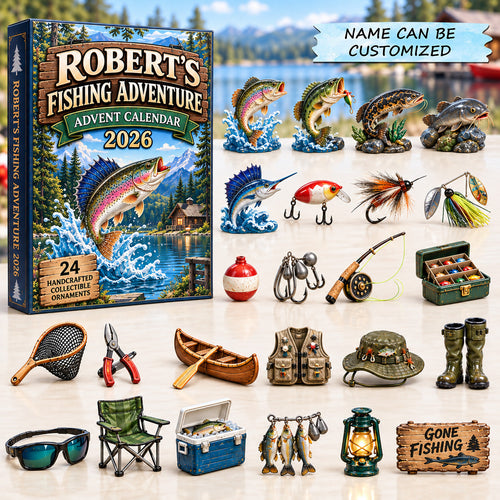 Personalized Fishing Adventure Advent Calendar 2026 QTCUZ GFTOTP22110