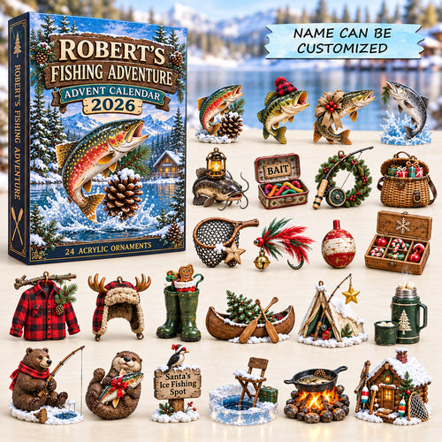 Personalized Fishing Adventure Advent Calendar 2026 QTCUZ GFTOTP22112