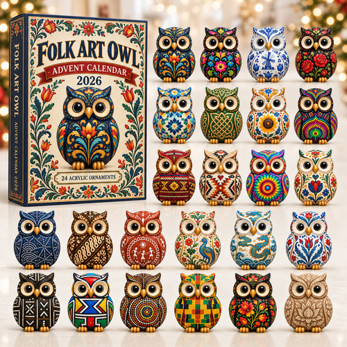 Folk Art Owl Advent Calendar 2026 GFTOTP22116