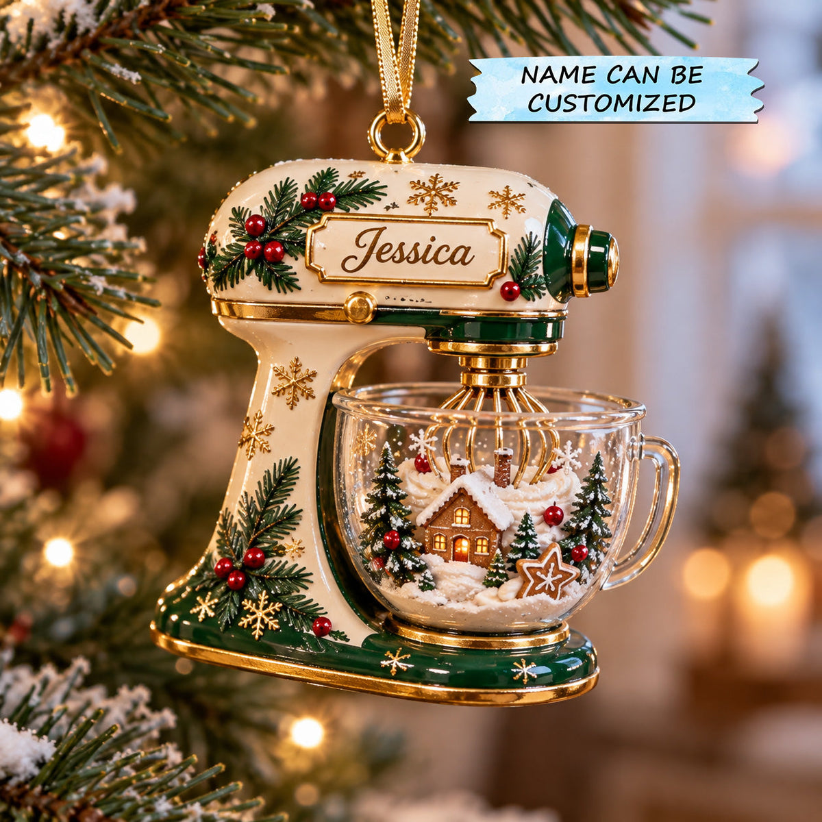Personalized Stand Mixer Christmas Mica Ornament QTCUZ GFTOTP22126