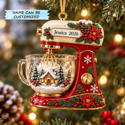 Personalized Holiday Baking Christmas Mica Ornament QTCUZ GFTOTP22133