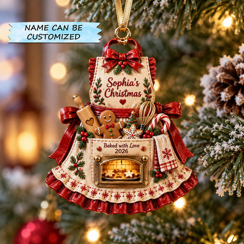 Personalized Baking Apron Christmas Mica Ornament QTCUZ GFTOTP22130