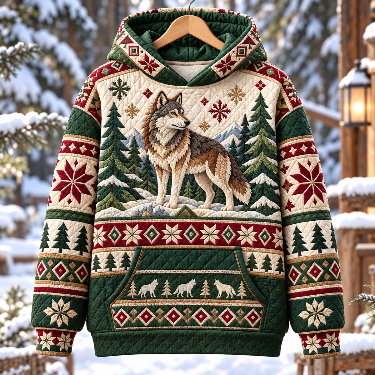 Nordic Winter Wolf Hoodie GFTOTP22136