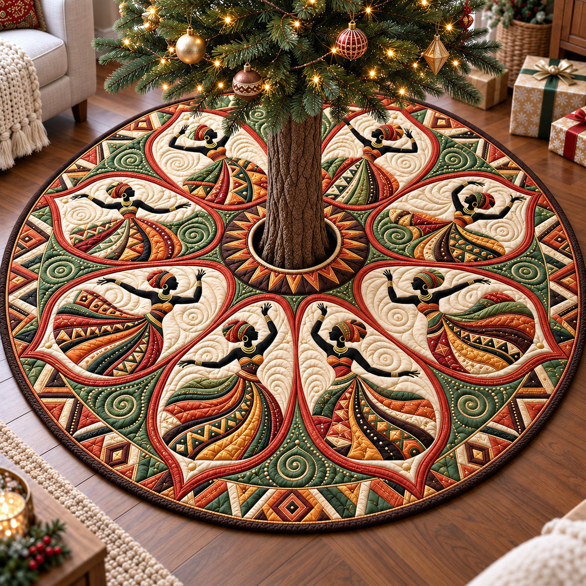 Melanin Queens Quilted Tree Skirt GFTOTP22204