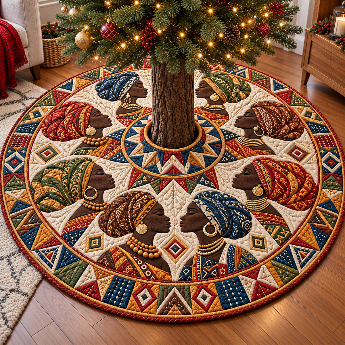 Melanin Queens Quilted Tree Skirt GFTOTP22206