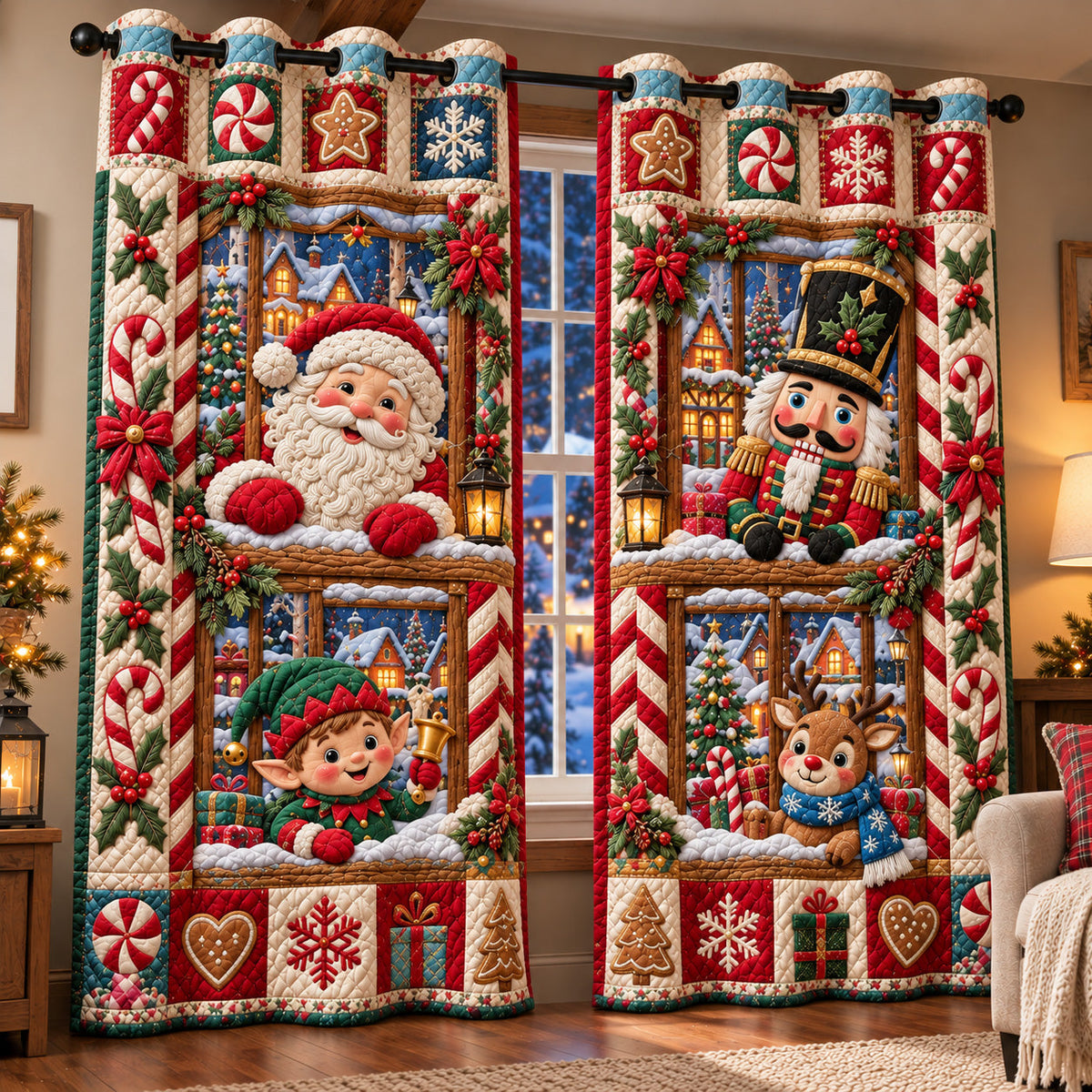 Jolly Window Quilted Curtains GFTOTP22296