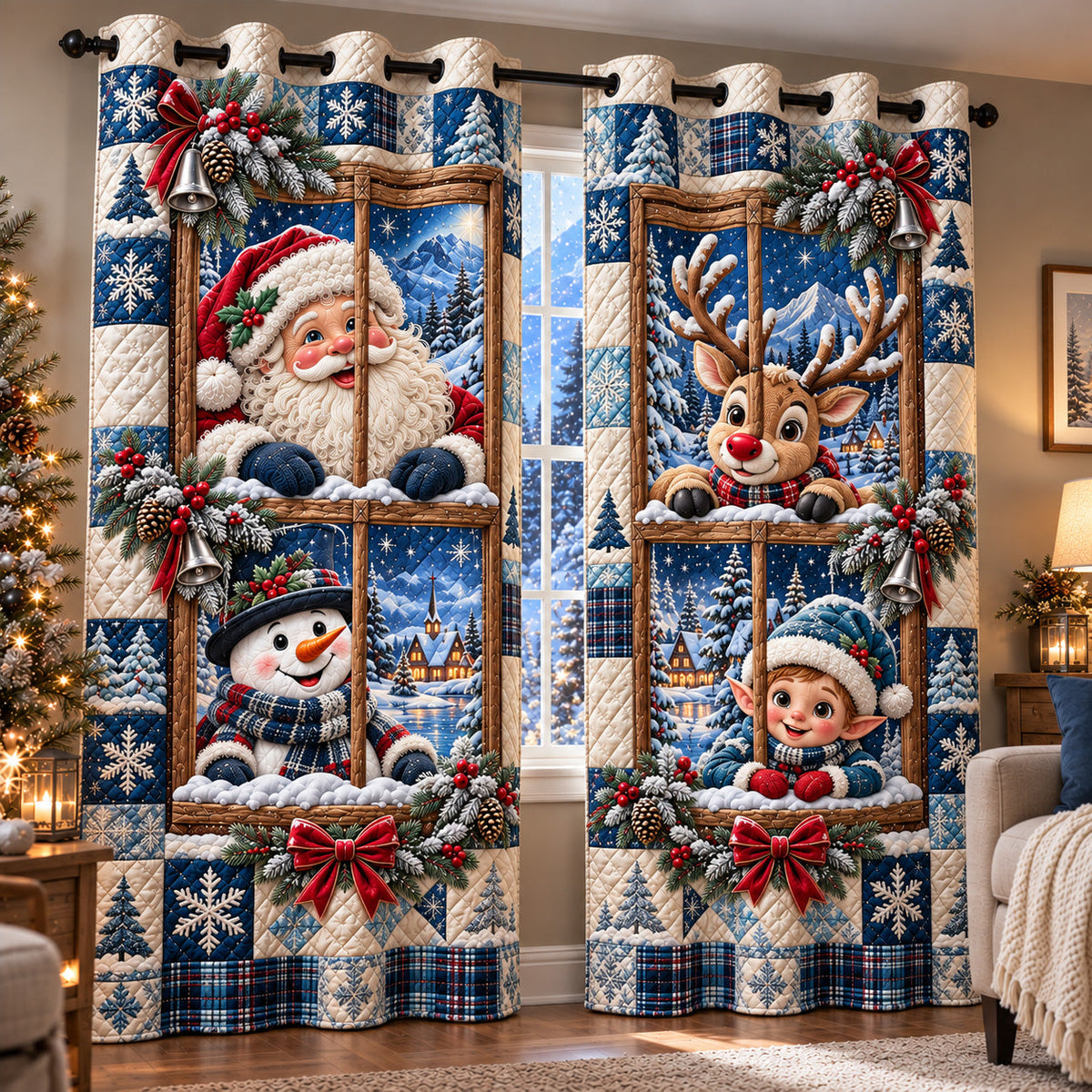 Jolly Window Quilted Curtains GFTOTP22298