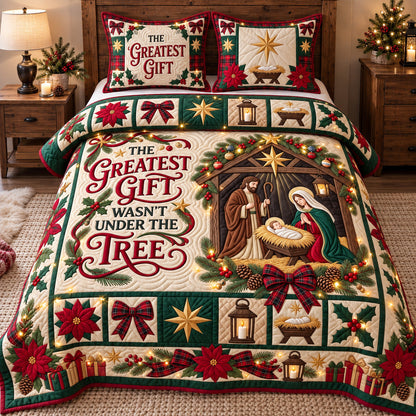 Greatest Gift Nativity 3-Piece Quilted Bedding Set GFTOTP22309