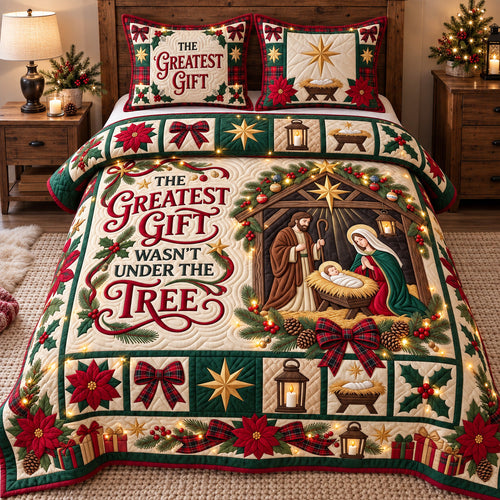 Greatest Gift Nativity 3-Piece Quilted Bedding Set GFTOTP22309