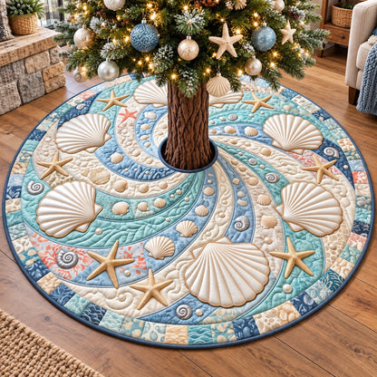 Coastal Whisper Quilted Tree Skirt GFTOTP22312