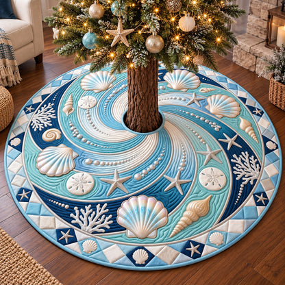 Coastal Whisper Quilted Tree Skirt GFTOTP22316