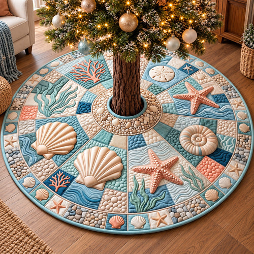Coastal Whisper Quilted Tree Skirt GFTOTP22318