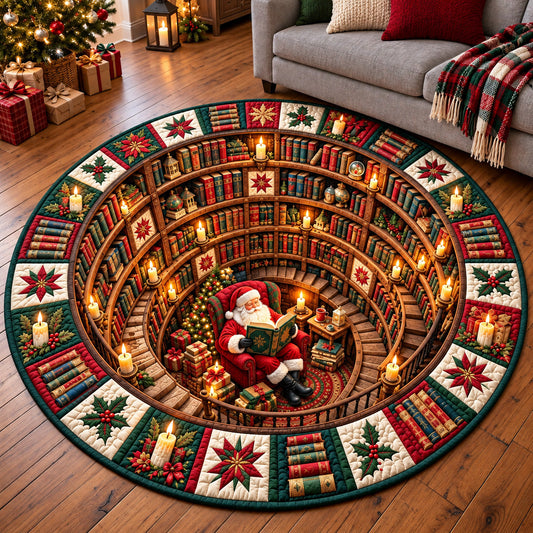 Jolly Santa Workshop Quilted Round Mat GFTOTP22320