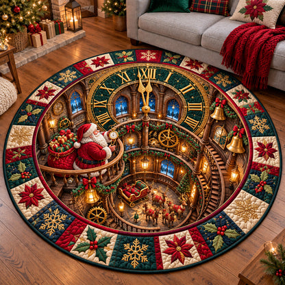 Jolly Santa Workshop Quilted Round Mat GFTOTP22322